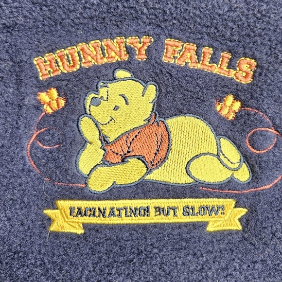 Disney Winnie The Pooh VINTAGE NEW Fleece Pullover Women's XXL Navy Blue - Picture 2 of 9